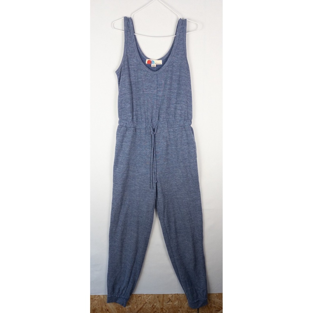 Free People FP Beach Womens XS Blue Sleeveless Jogger Jumpsuit Drawstring